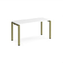 Adapt single desk scallop 600mm depth - White/Green