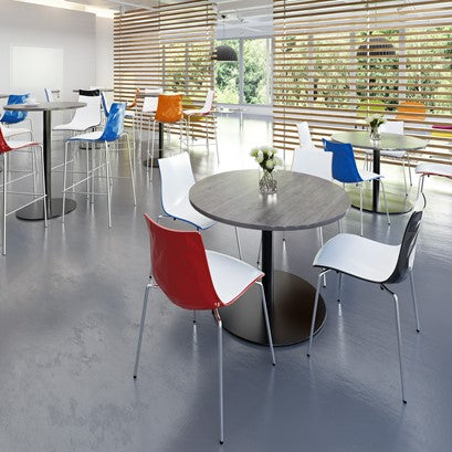 Gecko Shell Dining Chairs + Monza Round Dining Table Canteen Set