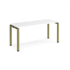 Adapt single desk scallop 600mm depth - White/Green
