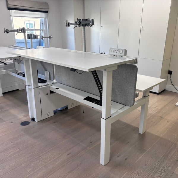 Used Height Adjustable Electric Bench Desk Complete Setup
