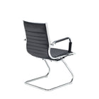 Bari executive visitors chair - black faux leather