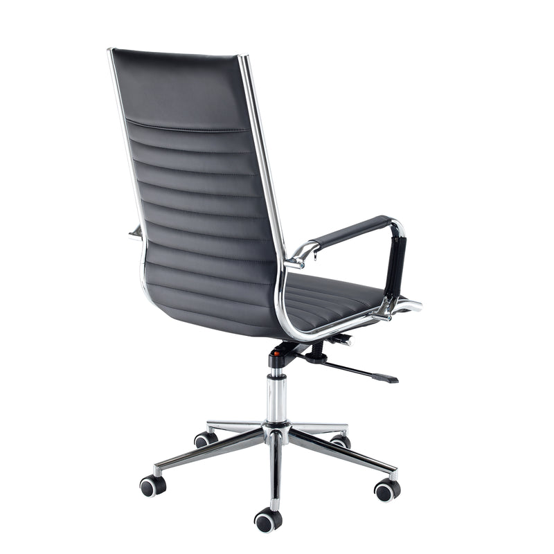 Bari high back executive chair - black faux leather