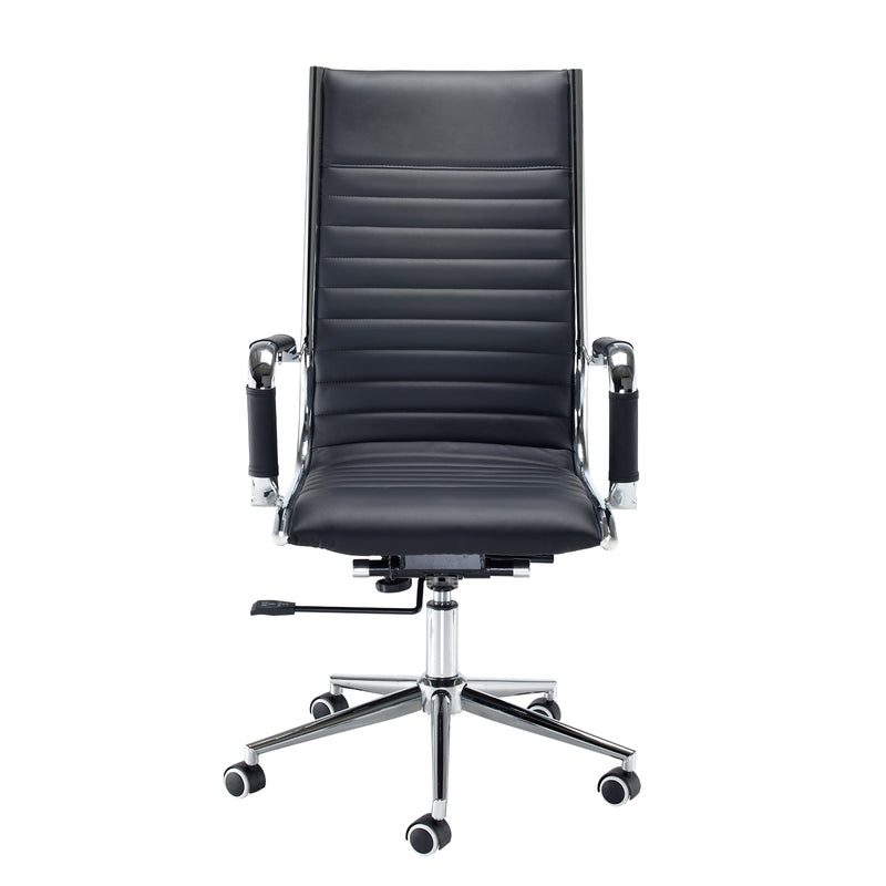 Bari high back executive chair - black faux leather