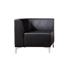 CSS - Modular Corner Sofa Section in Black Faux Leather