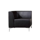 CSS - Modular Corner Sofa Section in Black Faux Leather