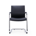 Cante - Medium Back Chrome Cantilver Executive Boardroom Arm Chair in Black Faux Leather