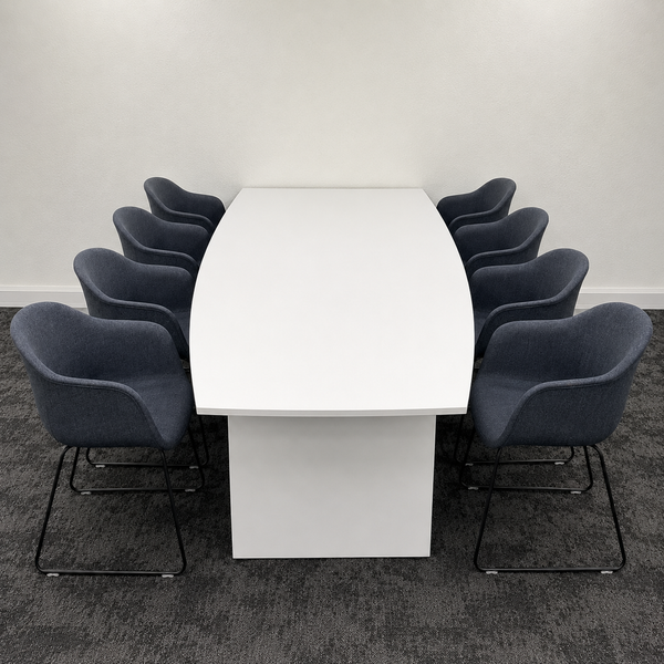 Used Muuto Arrow Headed Meeting Table Set with 8 Chairs