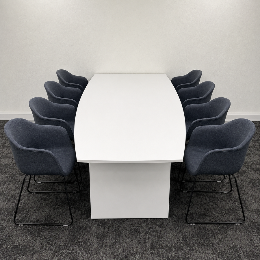Used Muuto Arrow Headed Meeting Table Set with 8 Chairs