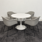 Used Muuto Leather Tub Chair Meeting Set with Table