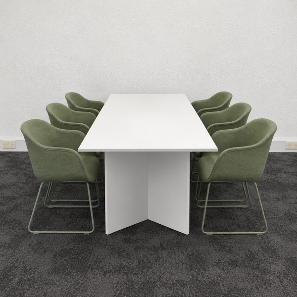 Used Muuto Meeting Table Set with 6 Chairs