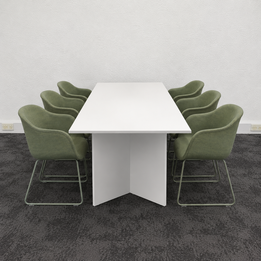 Used Muuto Meeting Table Set with 6 Chairs