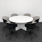 Used HAY About A Chair AAC 52 2.0 Set with White Round Table