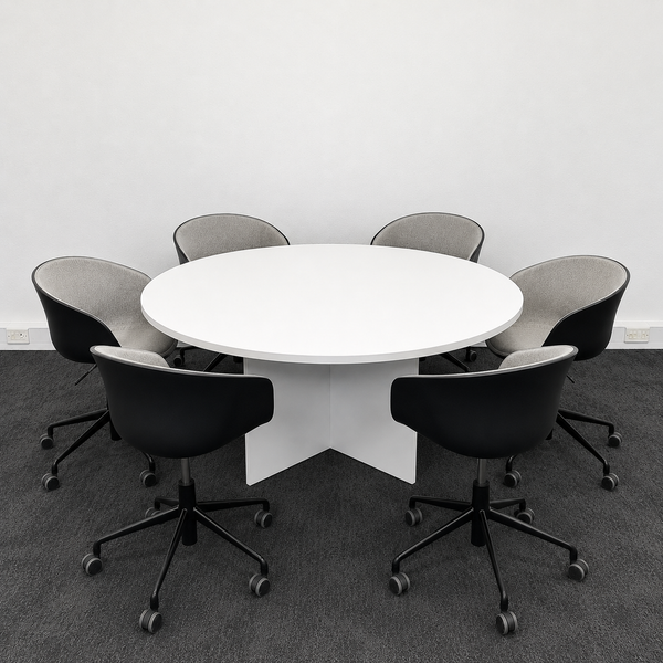 Used HAY About A Chair AAC 52 2.0 Set with White Round Table