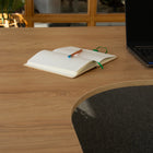 R807 Ergonomic/Radial 90 Degree Sit Stand Desk with Dual Motor - White top