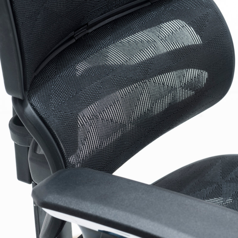 Dorsum - Full Specification Ergonomic Task Chair in Black Mesh with wireline technology