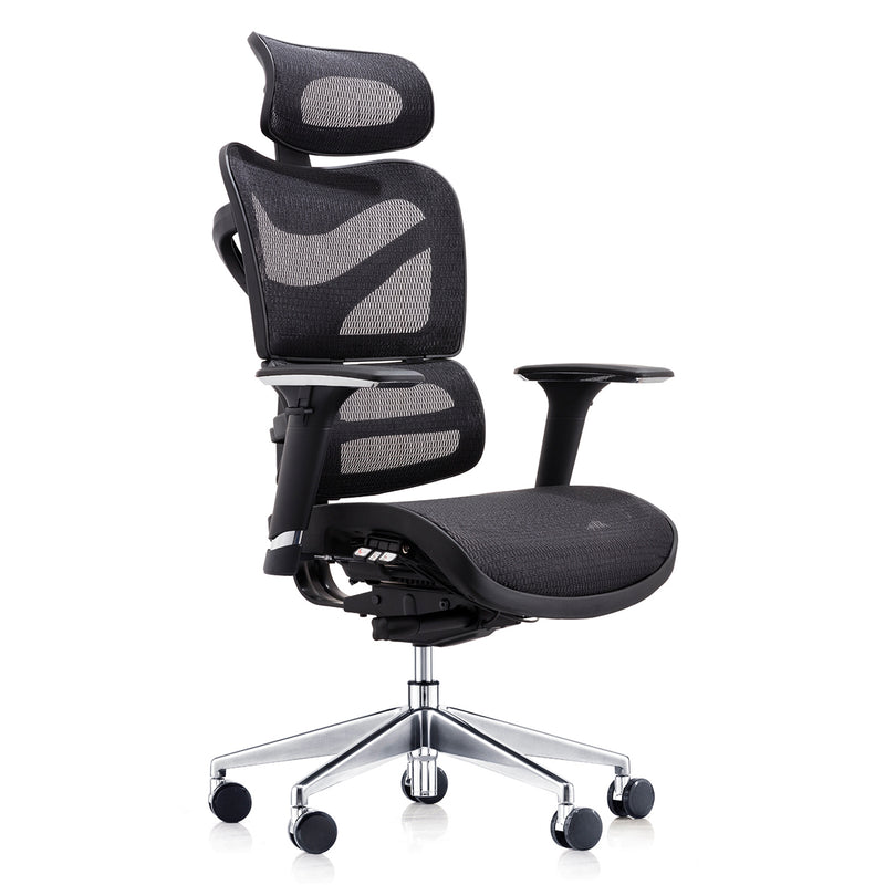 Dorsum - Full Specification Ergonomic Task Chair in Black Mesh with wireline technology