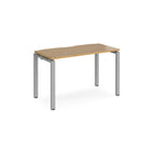 Adapt single desk scallop 600mm depth - Oak