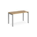 Adapt single desk scallop 600mm depth - Oak