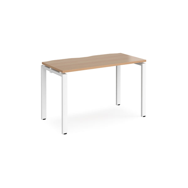 Adapt single desk scallop 600mm depth - Beech