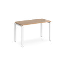 Adapt single desk scallop 600mm depth - Beech