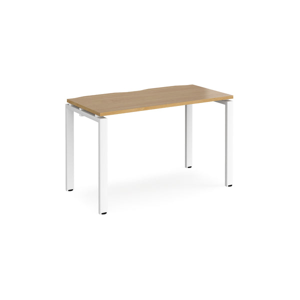 Adapt single desk scallop 600mm depth - Oak