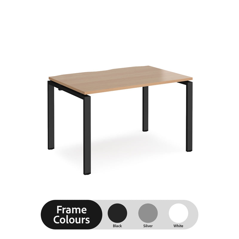 Adapt single desk 800mm depth - Beech