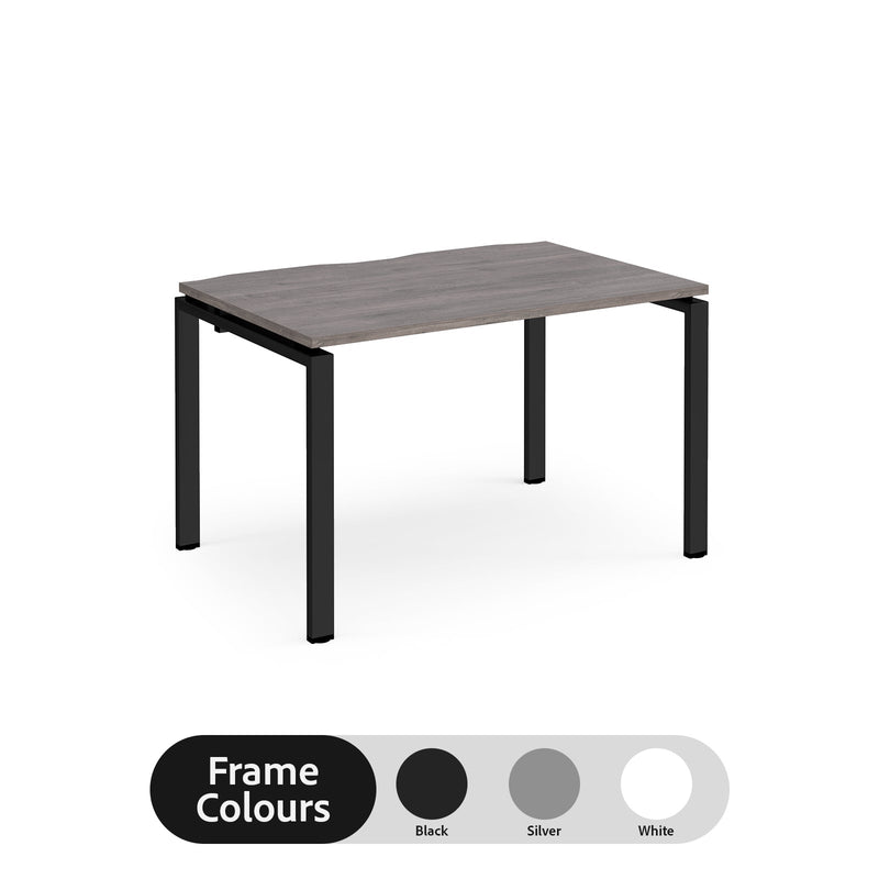 Adapt single desk 800mm depth - Grey Oak