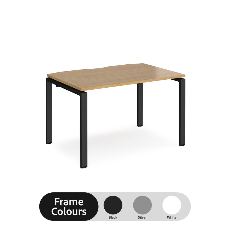 Adapt single desk 800mm depth - Oak