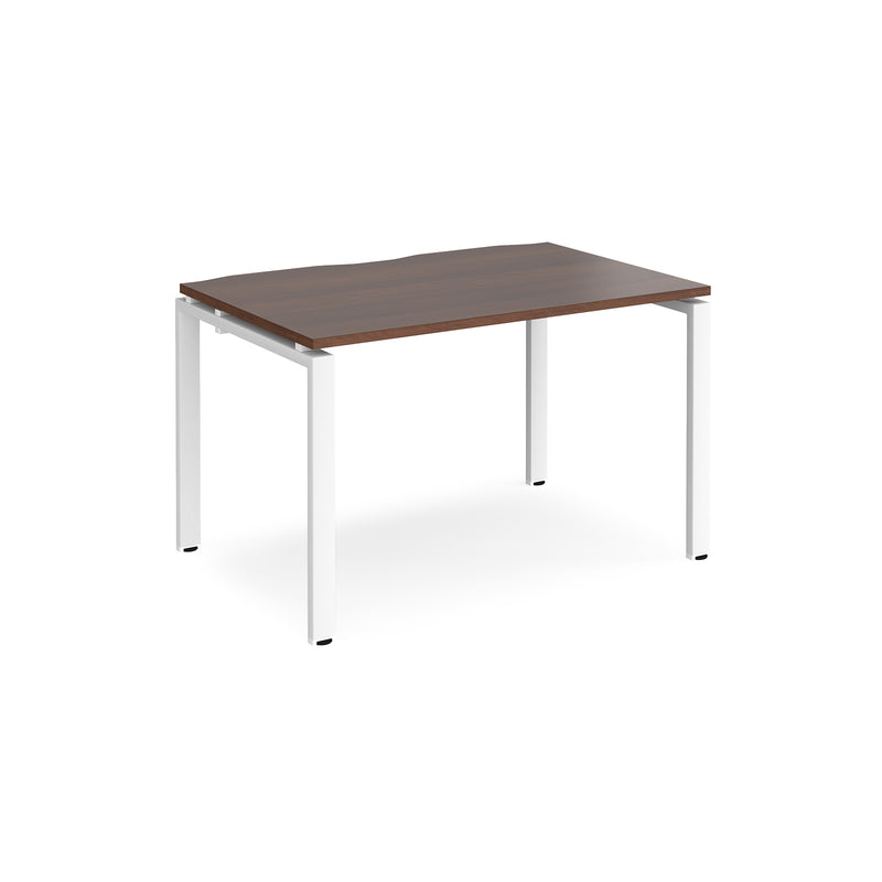 Adapt single desk 800mm depth - Walnut