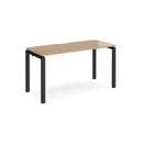 Adapt single desk scallop 600mm depth - Beech