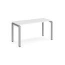 Adapt single desk scallop 600mm depth - White