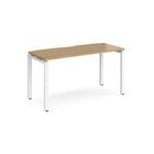 Adapt single desk scallop 600mm depth - Oak