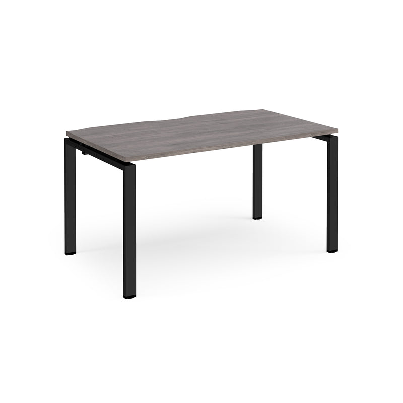 Adapt single desk 800mm depth - Grey Oak