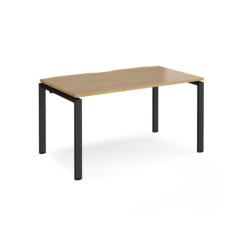 Adapt single desk 800mm depth - Oak