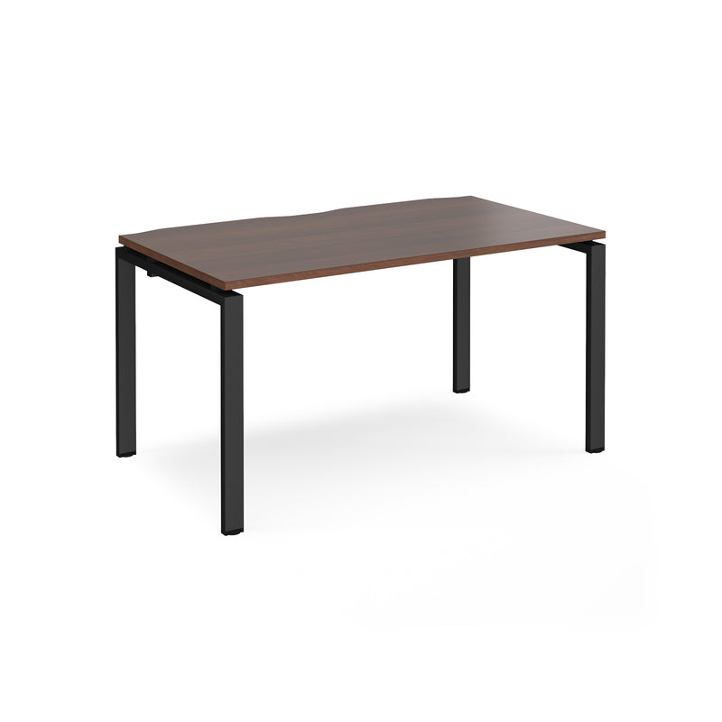 Adapt single desk 800mm depth - Walnut