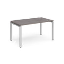 Adapt single desk 800mm depth - Grey Oak