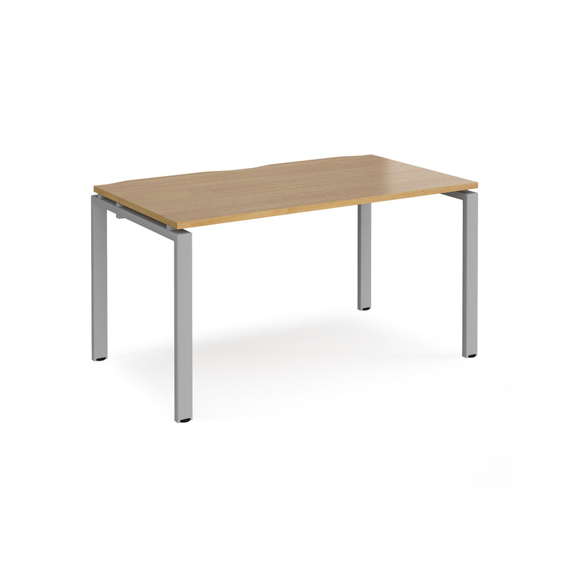 Adapt single desk 800mm depth - Oak