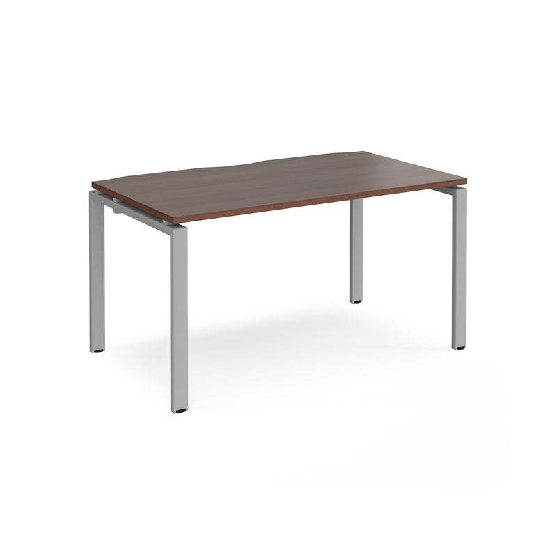 Adapt single desk 800mm depth - Walnut