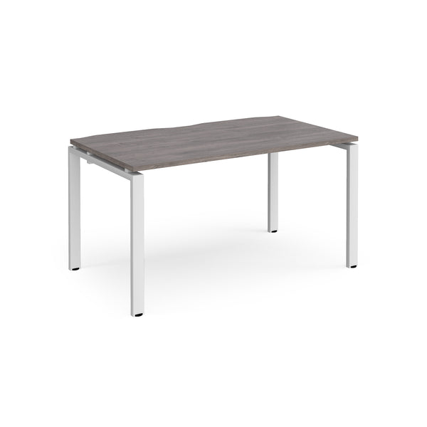 Adapt single desk 800mm depth - Grey Oak