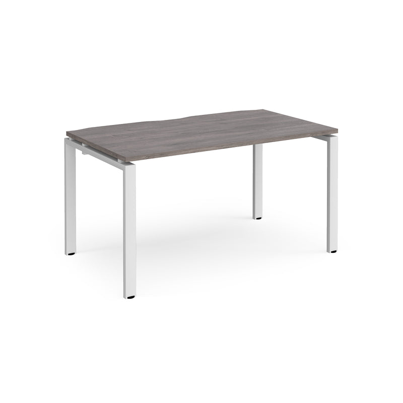 Adapt single desk 800mm depth - Grey Oak