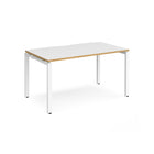 Adapt single desk 800mm depth - White/Oak