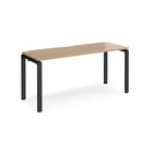 Adapt single desk scallop 600mm depth - Beech