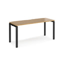 Adapt single desk scallop 600mm depth - Oak