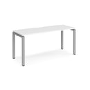 Adapt single desk scallop 600mm depth - White