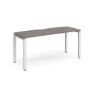 Adapt single desk scallop 600mm depth - Grey Oak