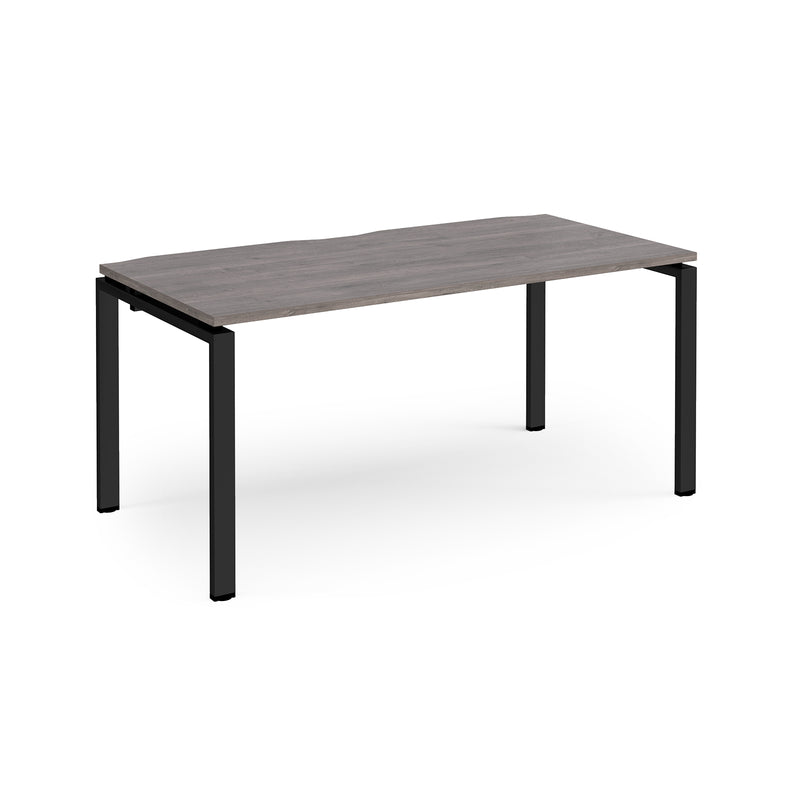 Adapt single desk 800mm depth - Grey Oak