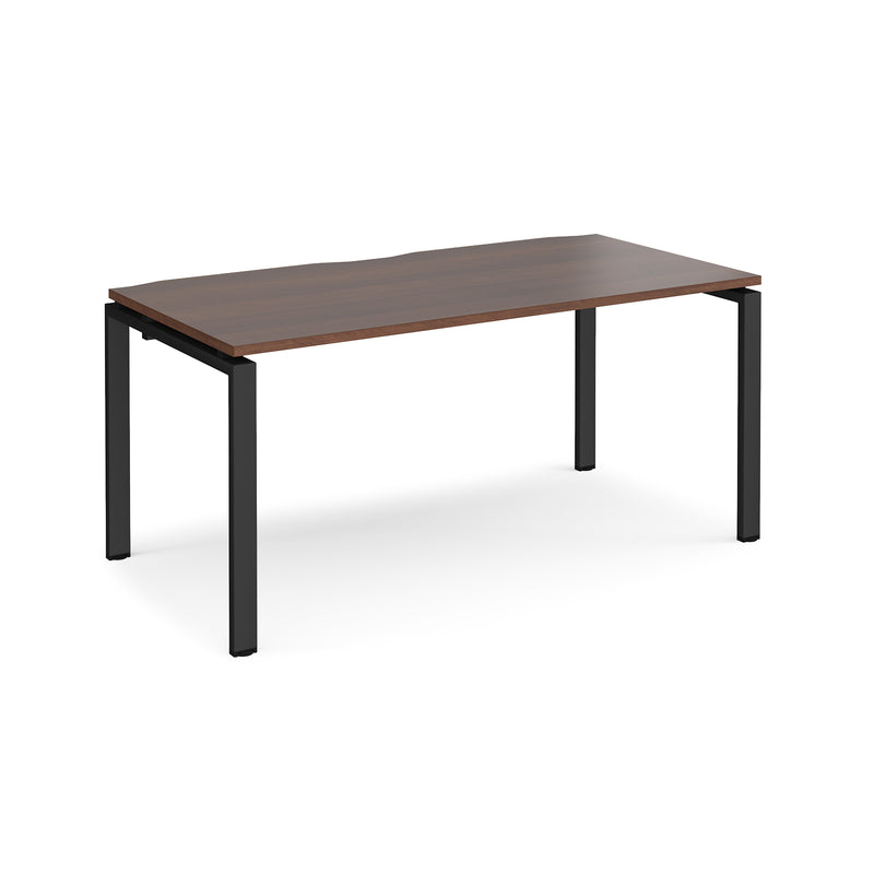 Adapt single desk 800mm depth - Walnut