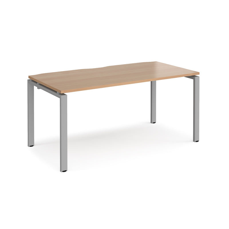 Adapt single desk 800mm depth - Beech