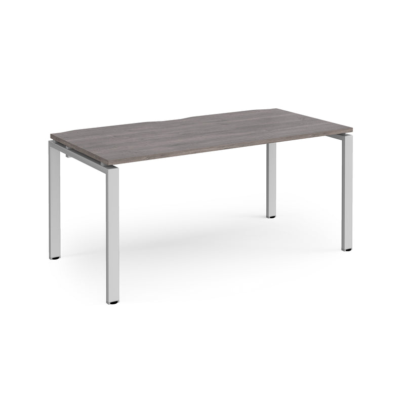 Adapt single desk 800mm depth - Grey Oak