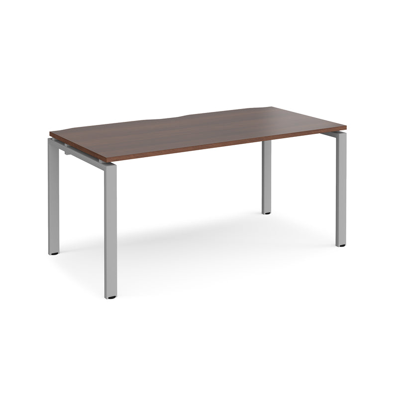 Adapt single desk 800mm depth - Walnut